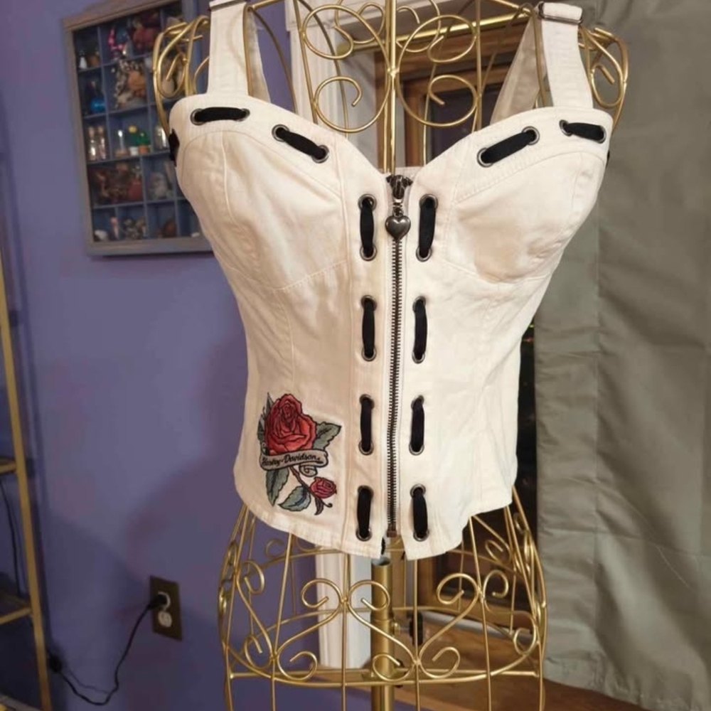 Harley-Davidson White Jean Top